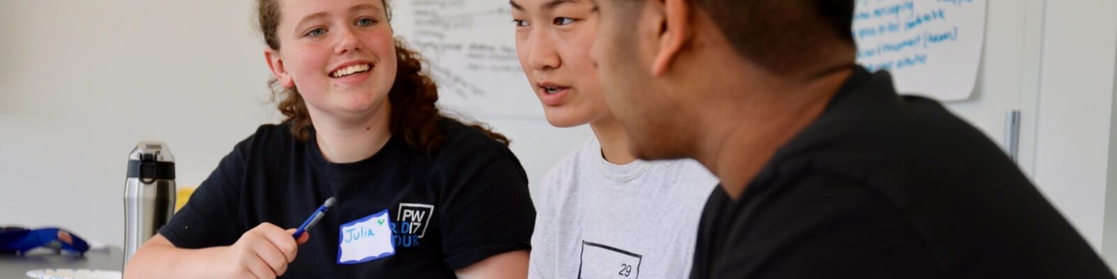 Image of a group of students talking